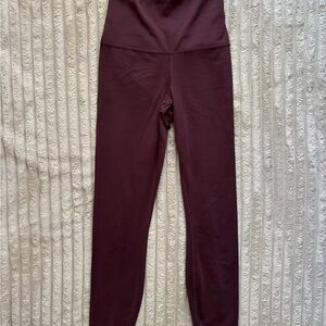 90 Degree by Reflex burgundy high waist leggings